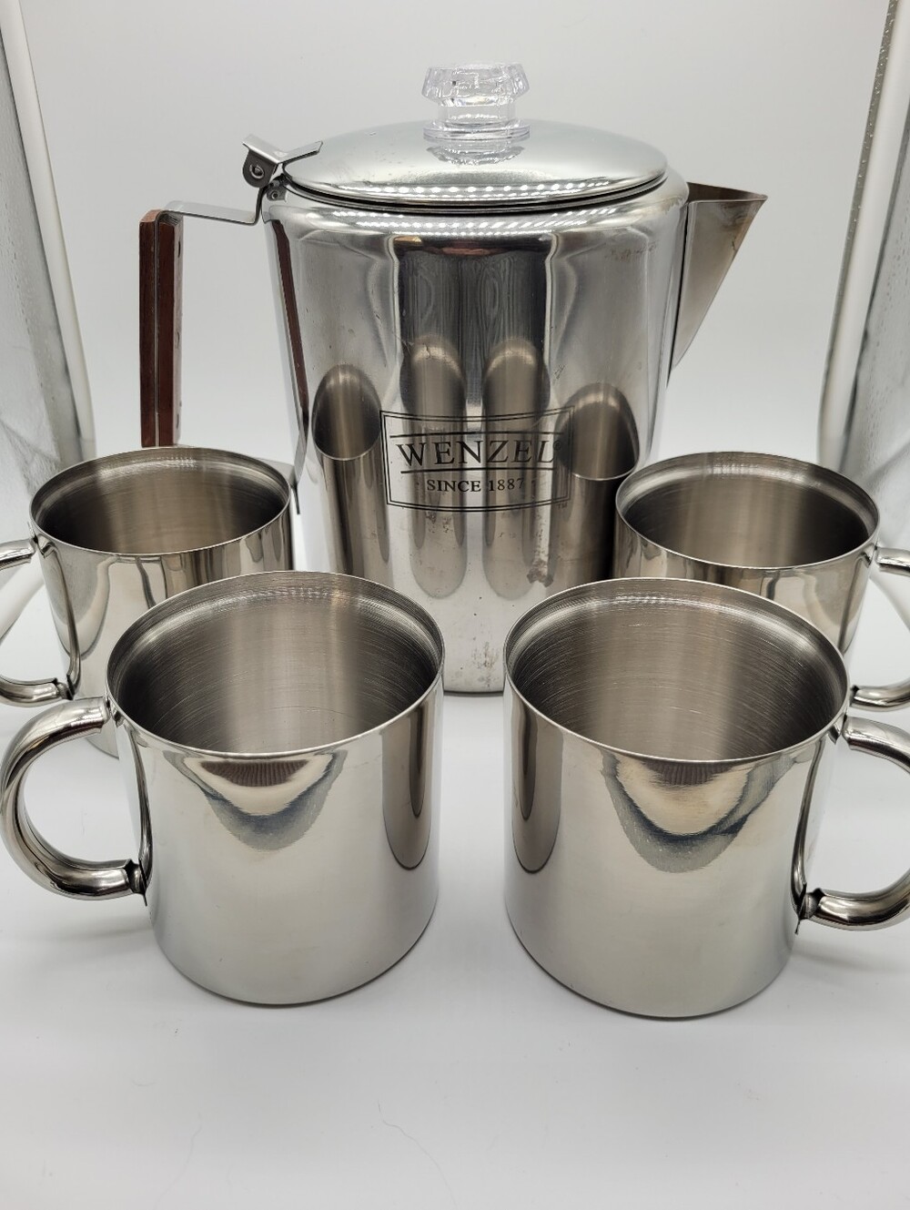 Wenzel Stainless Steel 14-Cup Camping Coffee Percolator Set + Case